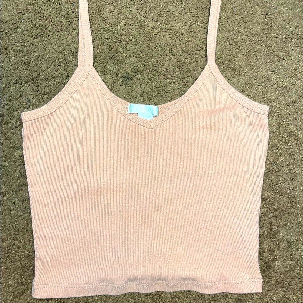 Rose Taupe Tank Top Crop - Top💗